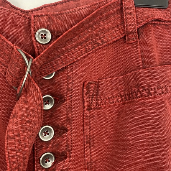 Free People 💐 high waisted brick red slim flare jeans - Picture 5 of 14